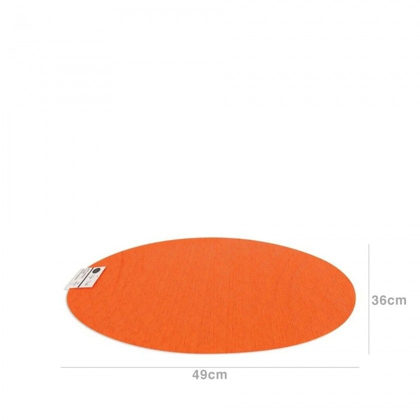 Individual Pvc Oval 49X36cm Laranja Individual Pvc Oval 49X36cm Laranja