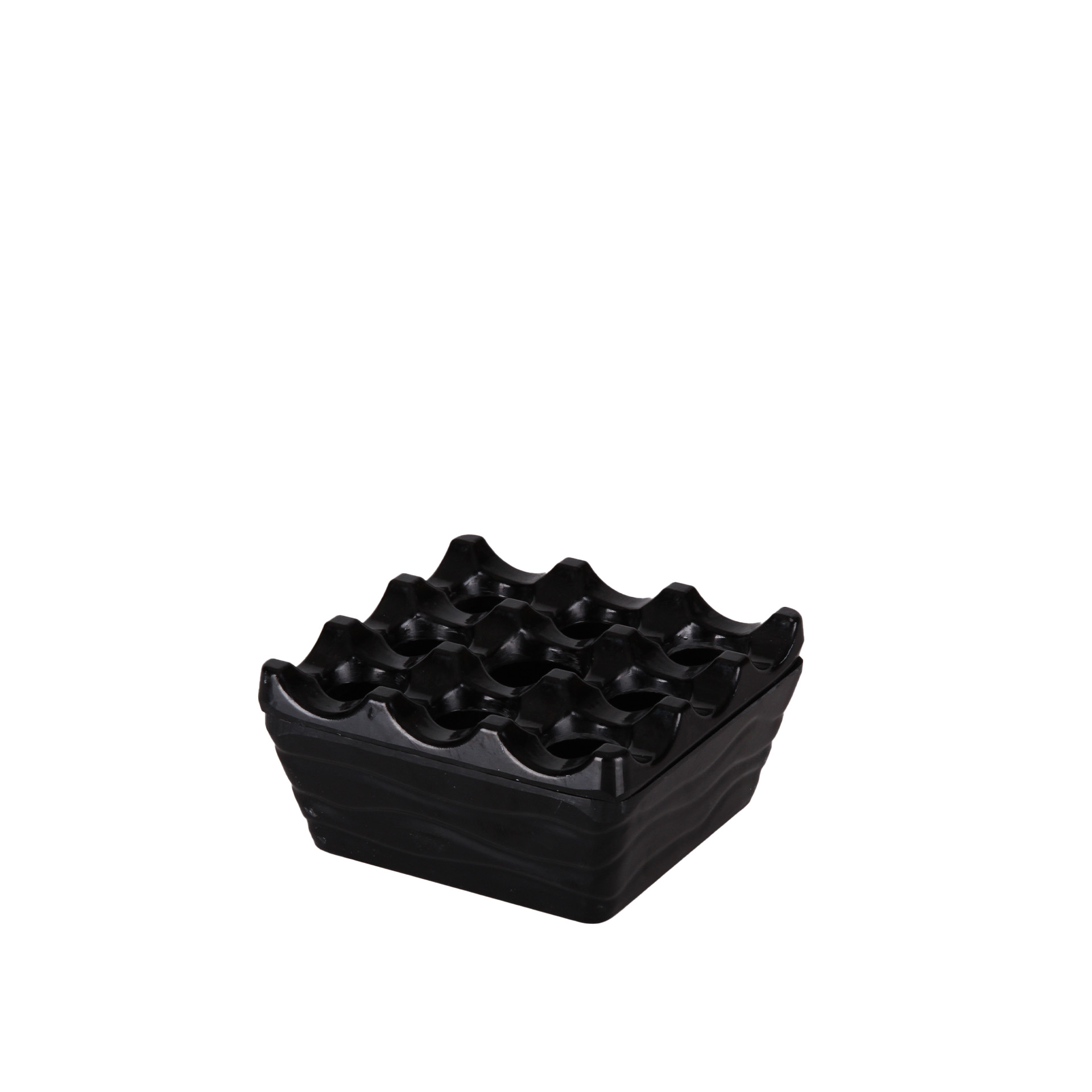 Cinzeiro de Água Melamina Preto 9X9cm