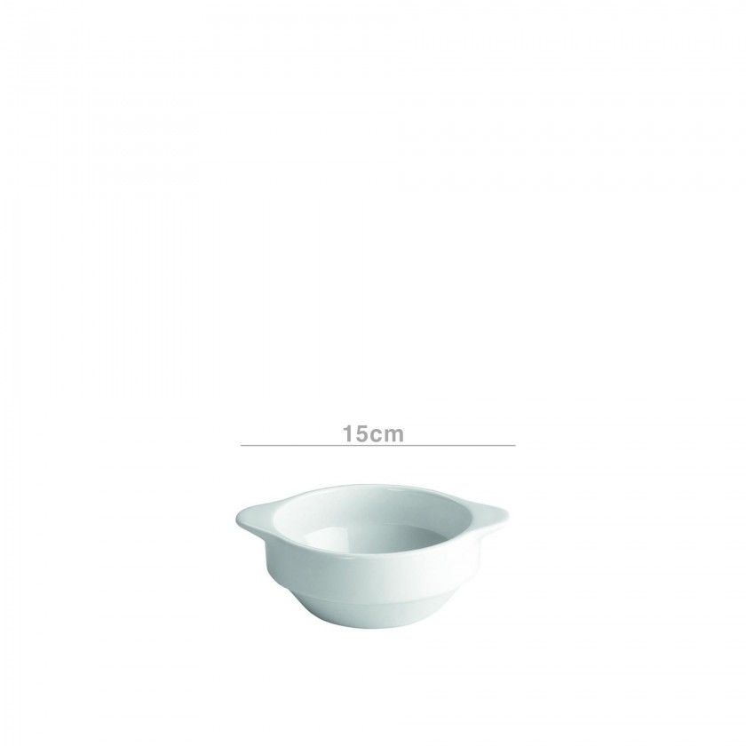 Taça Porcelana Consome com Asas Redondo Branco 300ml 15X12X5.5cm Taça Porcelana Consome com Asas Redondo Branco 300ml 15X12X5.5cm