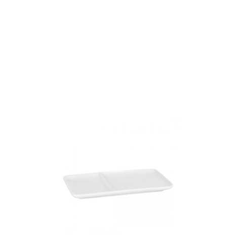 Bandeja Duplo Compartimento Branco 20X11cm - Image product