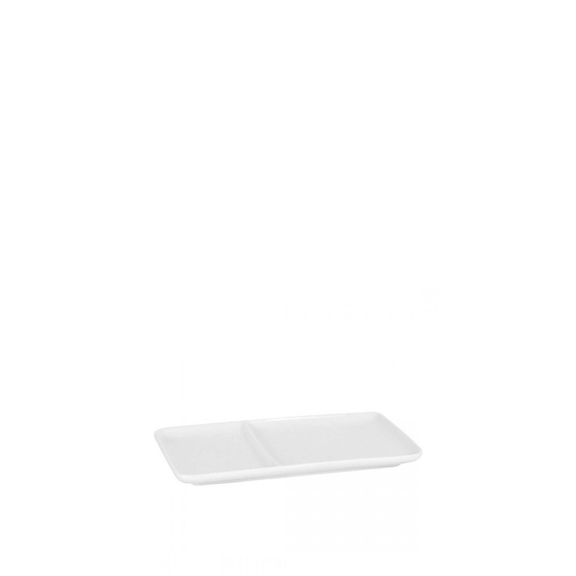 Bandeja Duplo Compartimento Branco 20X11cm