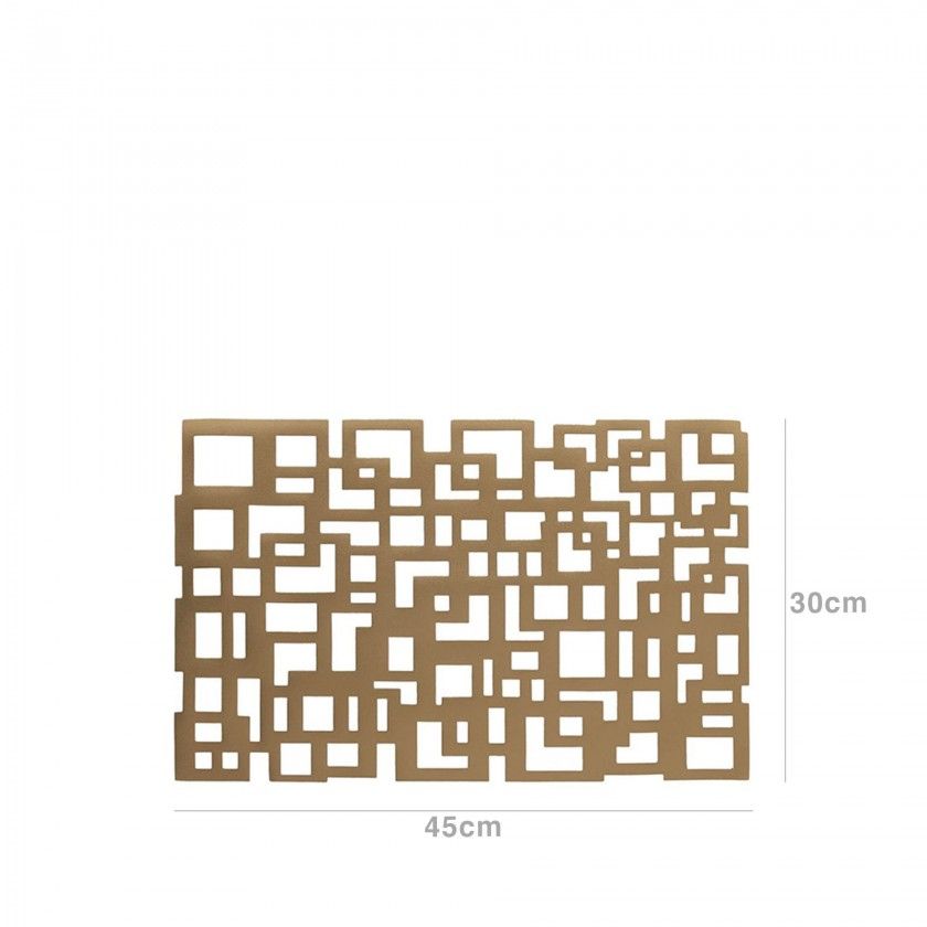 Individual Pvc Retangular 45X30cm Dourado Individual Pvc Retangular 45X30cm Dourado