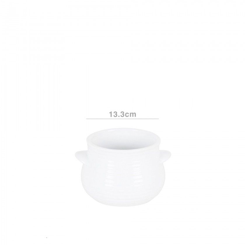 Pote Porcelana Branco 37cl 13.3X11X7.8cm Pote Porcelana Branco 37cl 13.3X11X7.8cm
