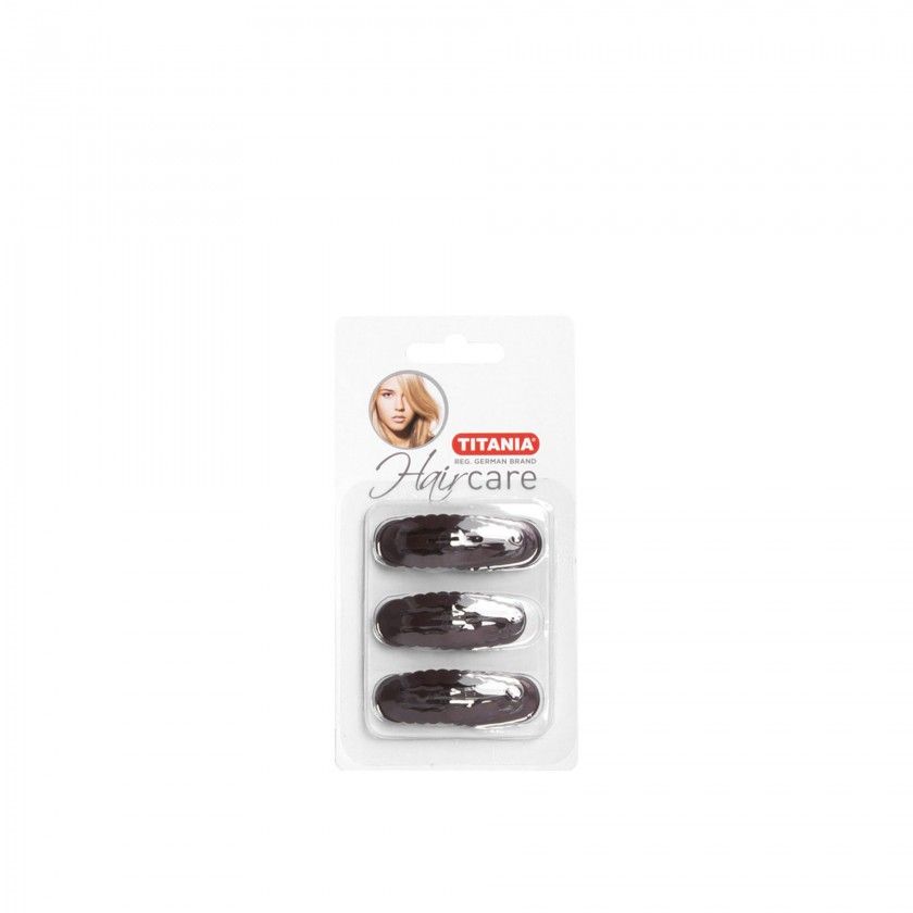 Gancho Cabelo Titania Castanho Pack 6