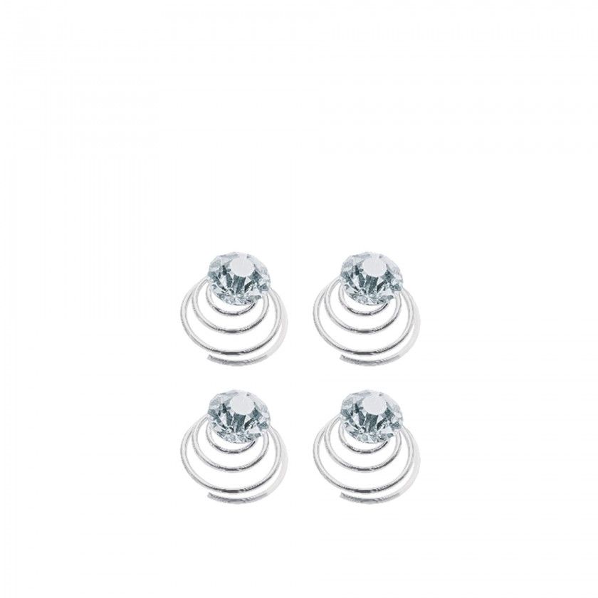 Gancho Cabelo Titania Espiral 1.4CM Pack 4
