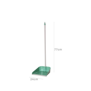 Apanhador Pl�stico com Cabo e Borracha Verde 24X77cm