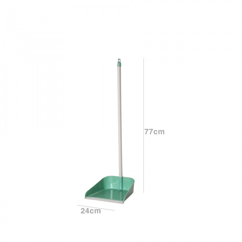 Apanhador Plástico com Cabo e Borracha Verde 24X77cm Apanhador Plástico com Cabo e Borracha Verde 24X77cm