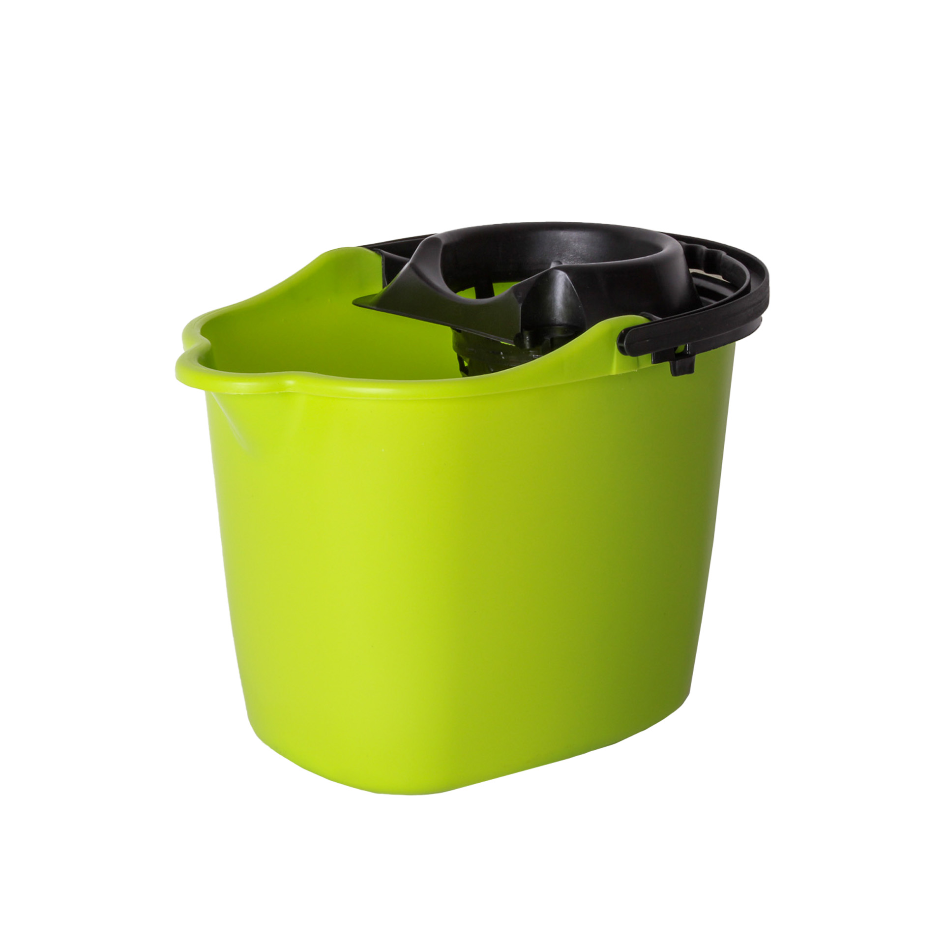Balde com Espremedor Primavera Plástico Oval Multicor 15l 38X28cm