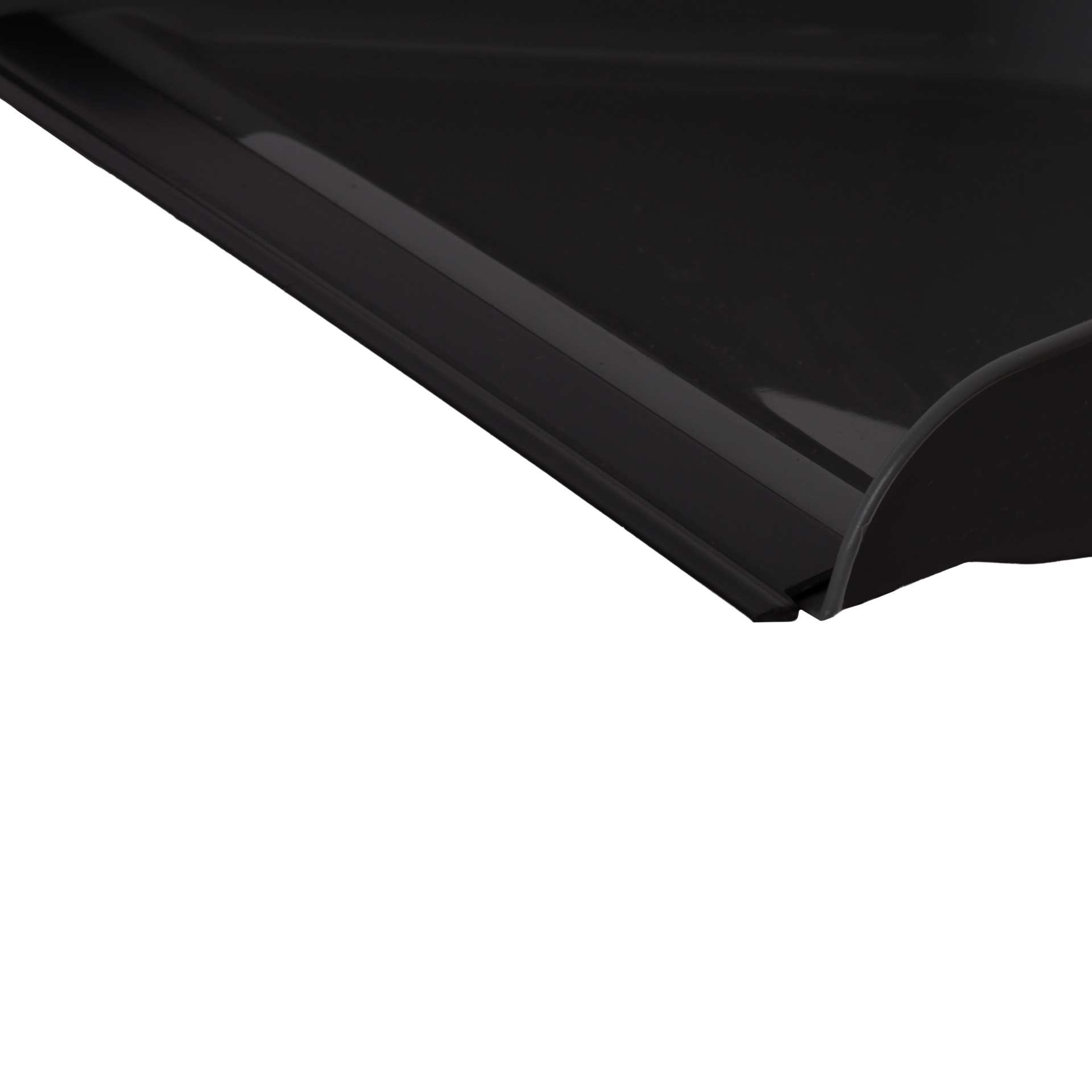 Apanhador Plástico com Cabo e Borracha Preto 24X77cm