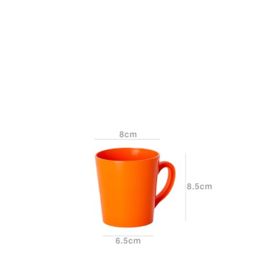 Caneca Pl�stico Laranja 300ml