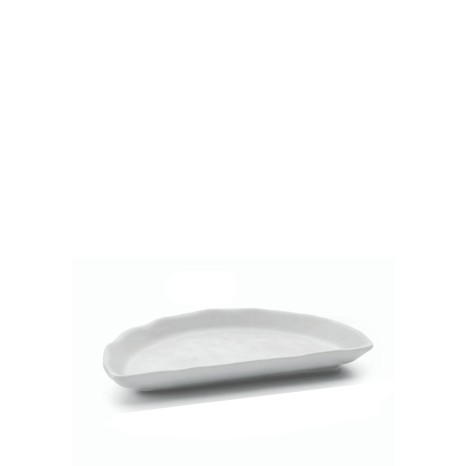 Bandeja Melamina Meia Lua Branca 24X13X2cm - Image product