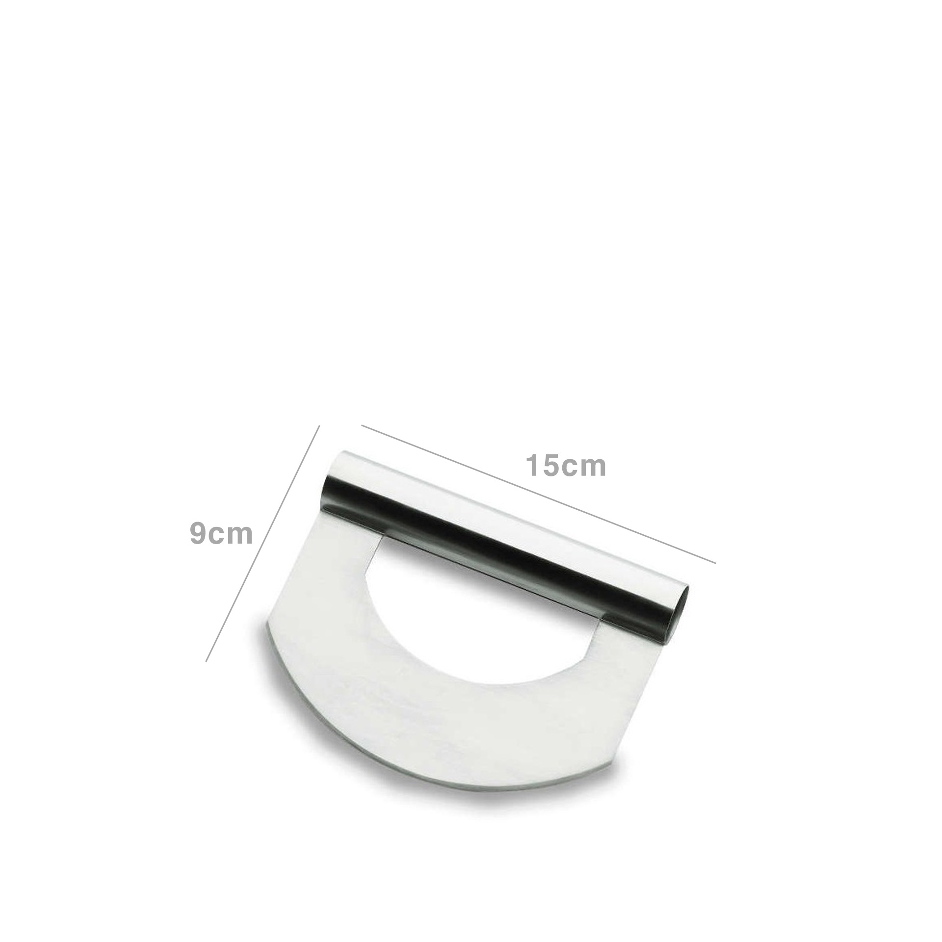 Lâmina Inox para Massas Curva 15X9cm