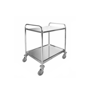 Carro Serviço Desmontável Inox 2 Bandejas 82X64.5X94.5cm
