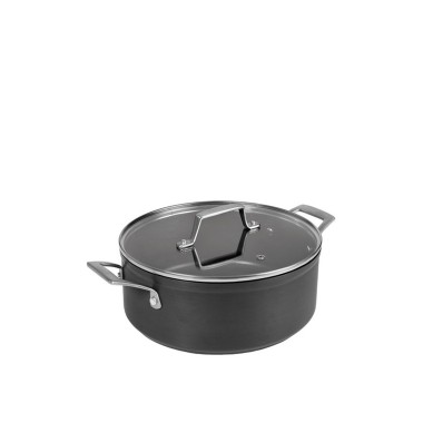 Caçarola Alumínio Tampa Vidro Redonda 20X9cm