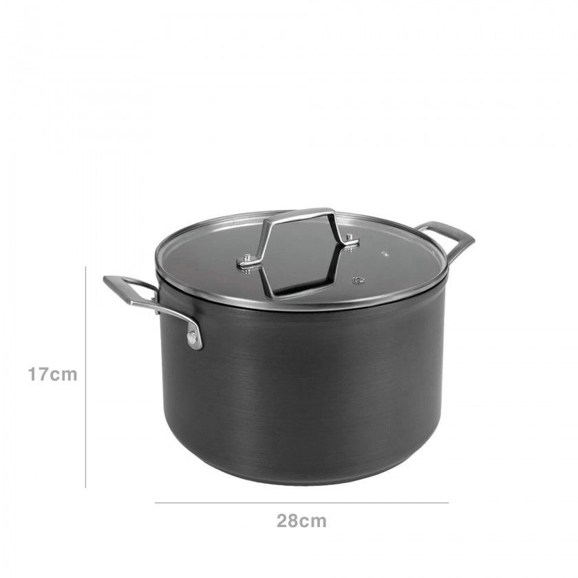 Panela Alumínio com Tampa Vidro 28X17cm Panela Alumínio com Tampa Vidro 28X17cm