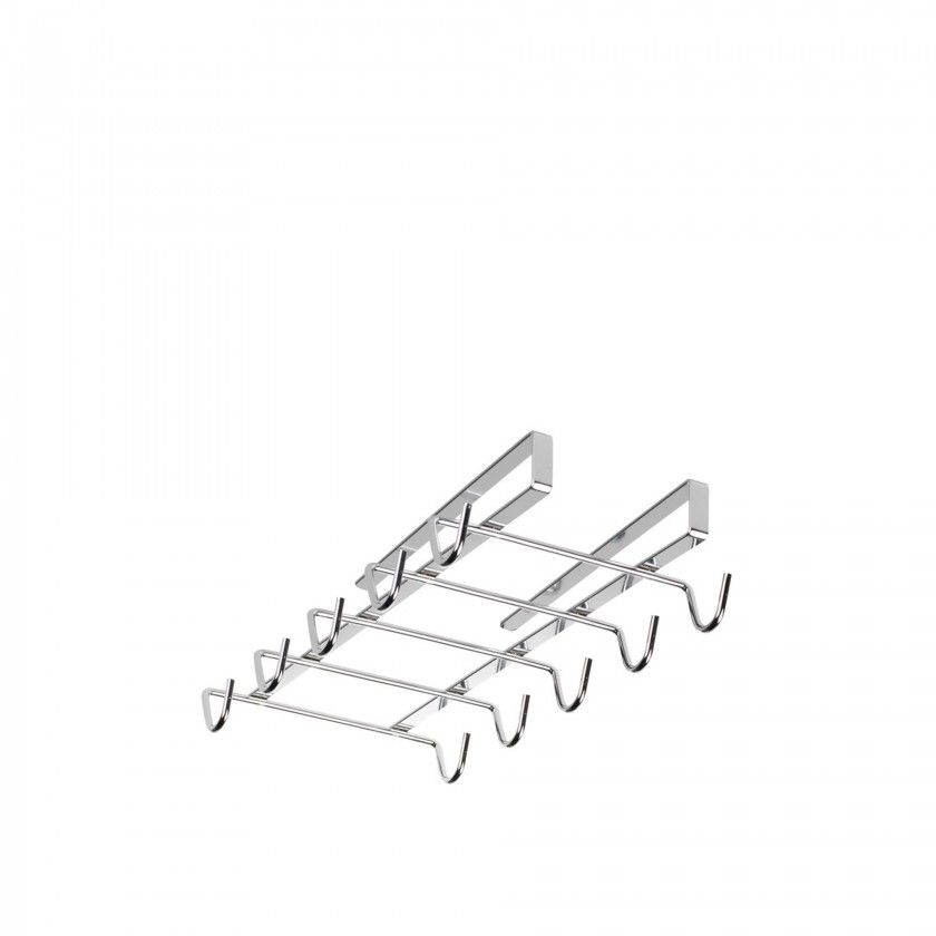 Suporte Ferro Cromado 10 Chávenas Café 28X14X6cm Suporte Ferro Cromado 10 Chávenas Café 28X14X6cm