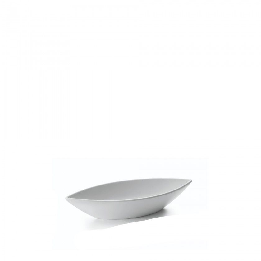 Travessa Melamina Classic Oval Branca 32X12X6cm
