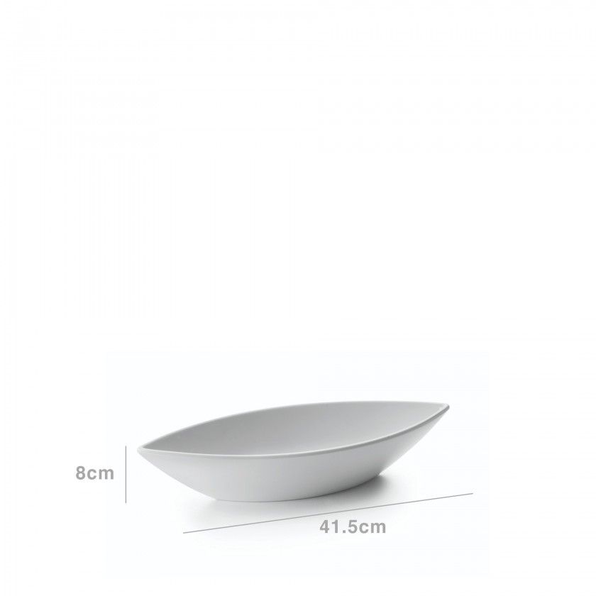 Travessa Melamina Classic Oval Branca 41.5X17X8cm Travessa Melamina Classic Oval Branca 41.5X17X8cm