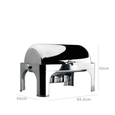 Chafing Dish Gn 1/1 Inox 9L 65.5X42X43cm