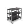 Carro Serviço Dobrável Inox 3 Bandejas 93X51X93.5cm Carro Serviço Dobrável Inox 3 Bandejas 93X51X93.5cm