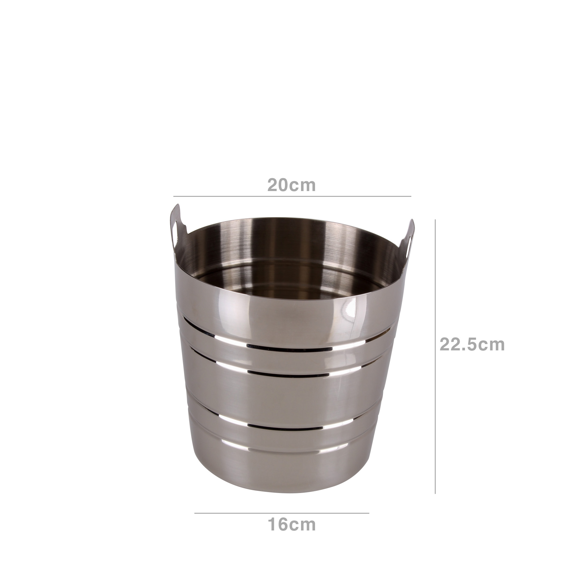 Frapé Cónico Inox com Asas 20X16X22.5cm