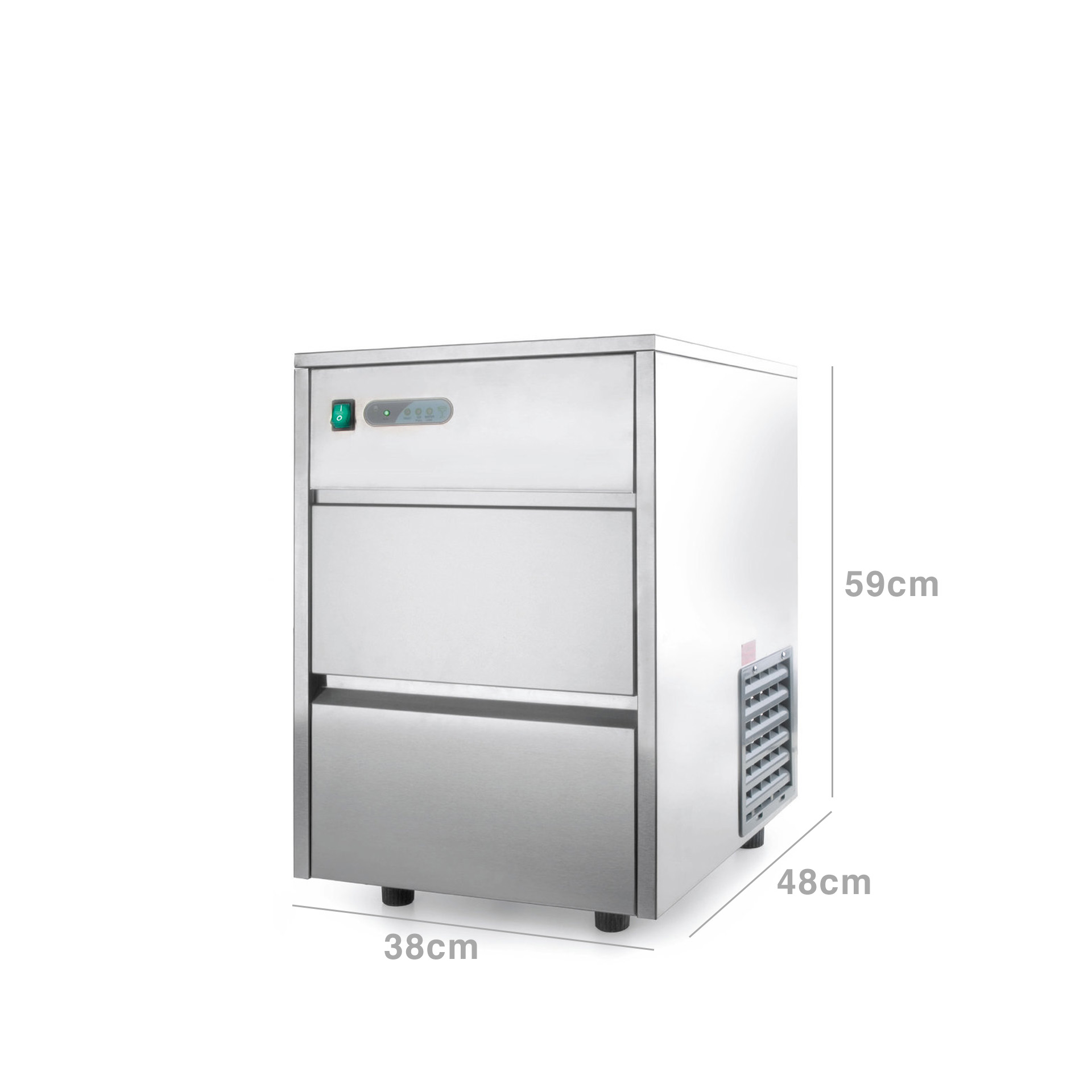 Máquina Fazer Gelo 20/24kg 170W 38X48X59cm