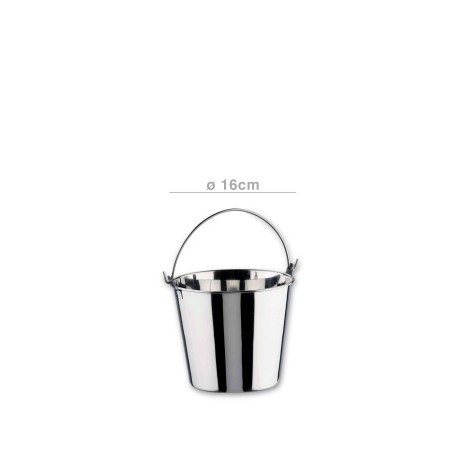 Balde Gelo Inox com Asa Redondo 1400ml 16X15.5cm - Image product