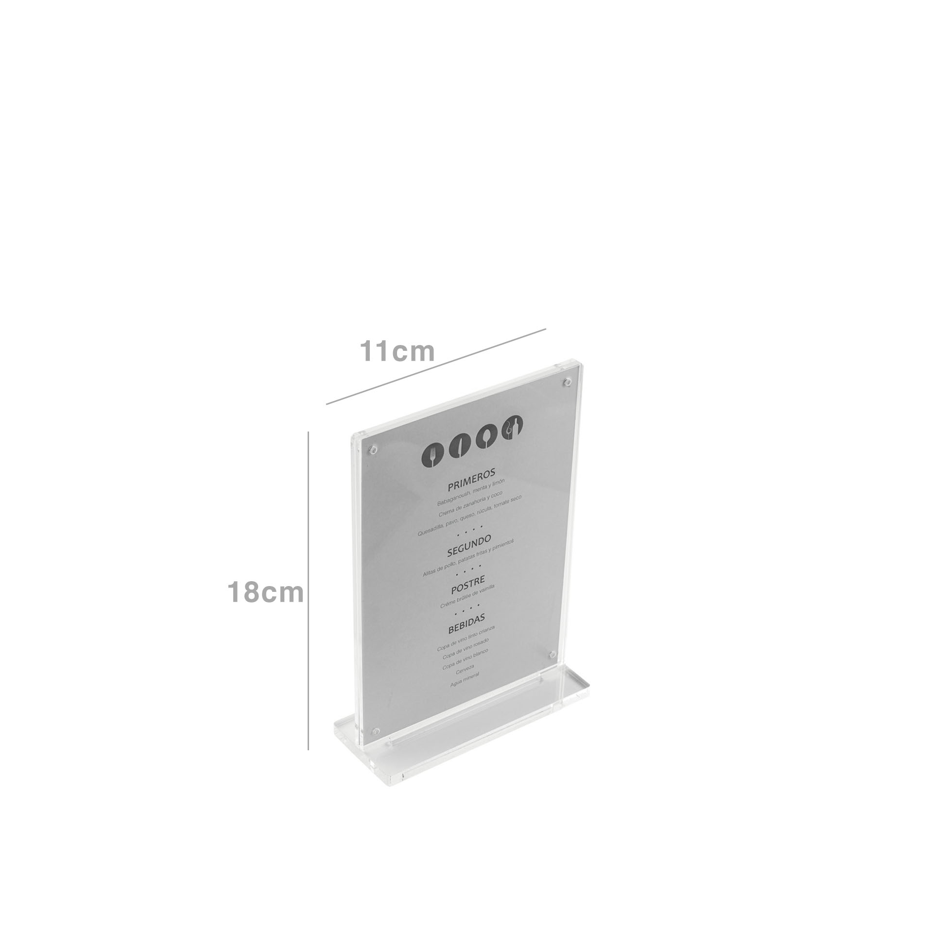 Porta Menu Acrílico
