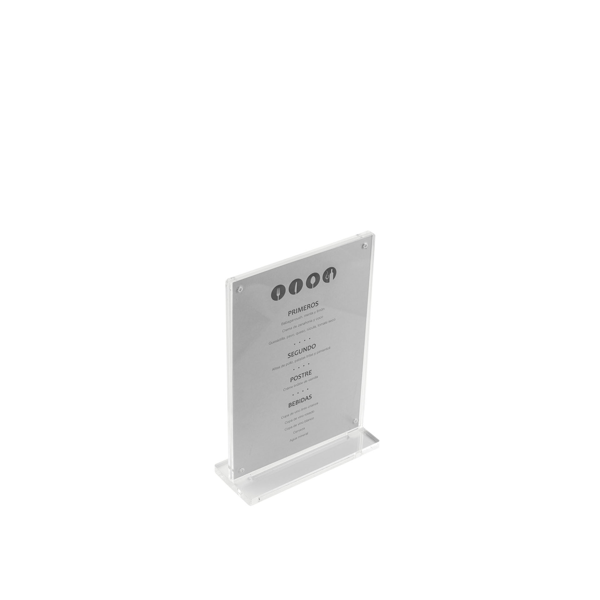 Porta Menu Acrílico