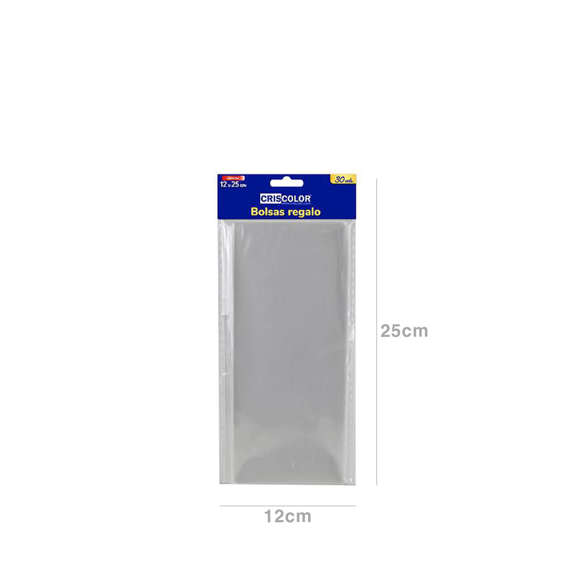Saco Cristal Plástico Incolor 12X25cm Pack 30