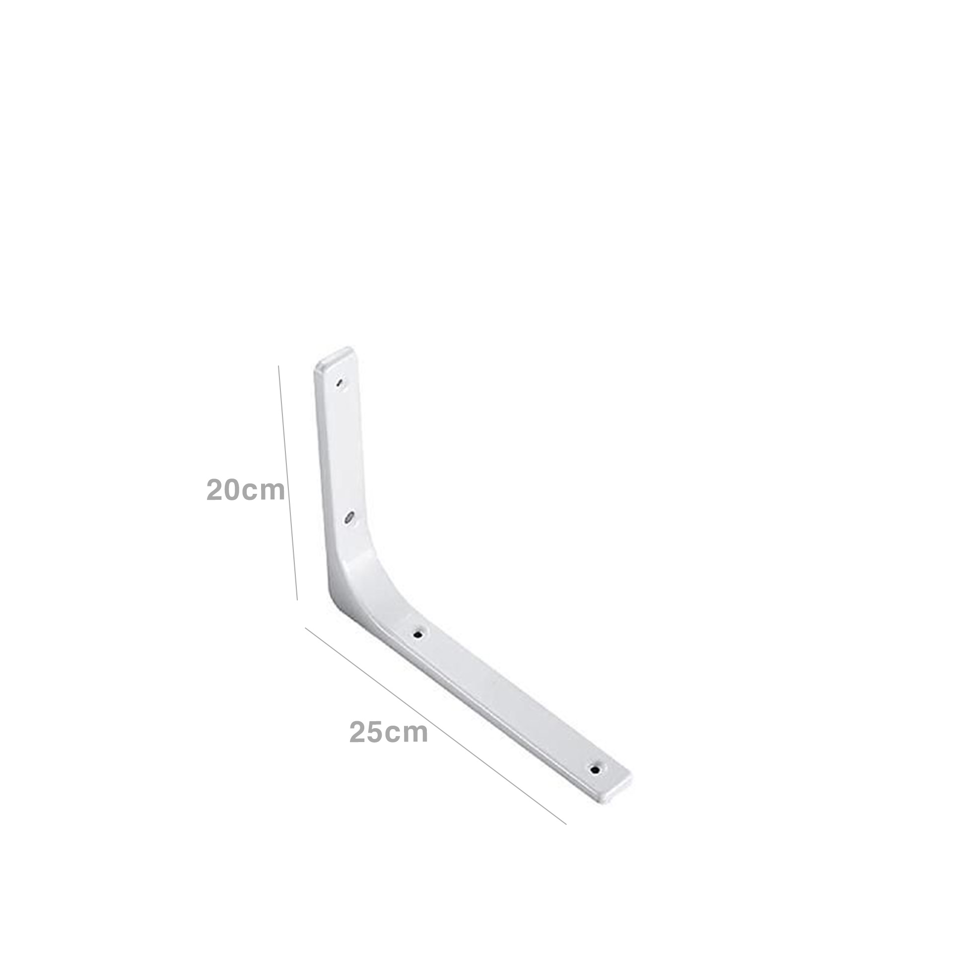 Esquadro Parede Inox Branco 200X250mm