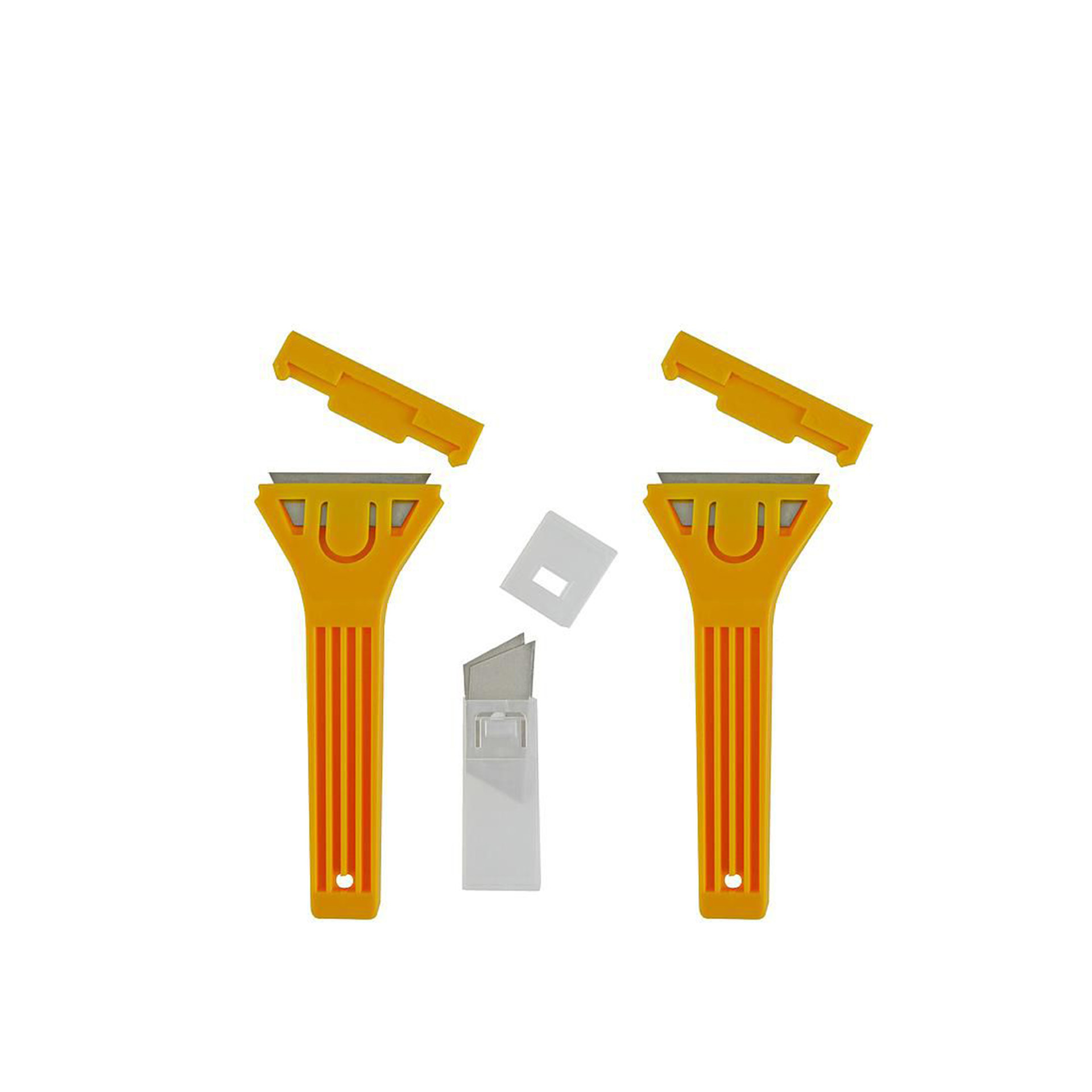 Raspador Basic Plástico Laranja 4 Lâminas Pack 2