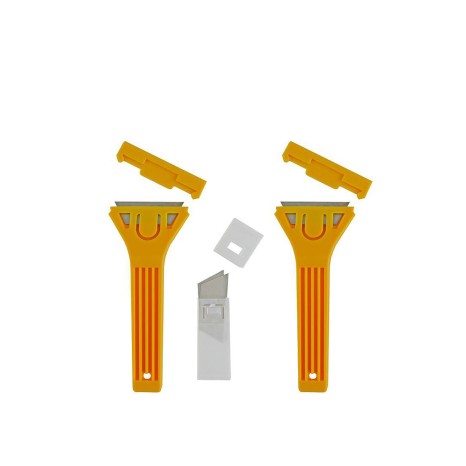 Raspador Basic Plástico Laranja 4 Lâminas Pack 2 - Image product