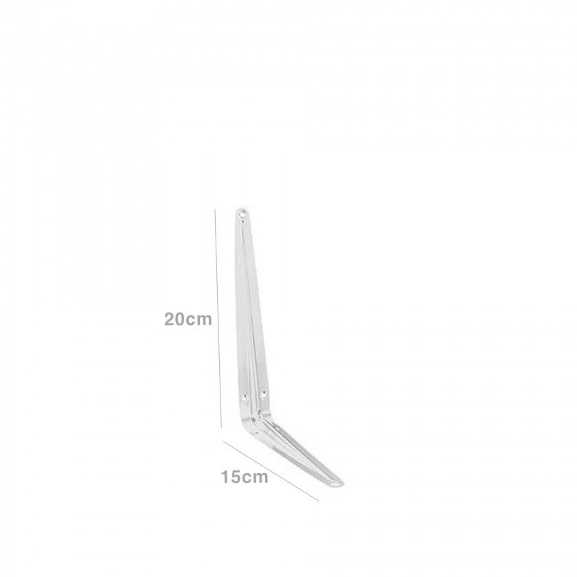 Esquadro Parede Inox Branco Brilho 150X200mm Esquadro Parede Inox Branco Brilho 150X200mm