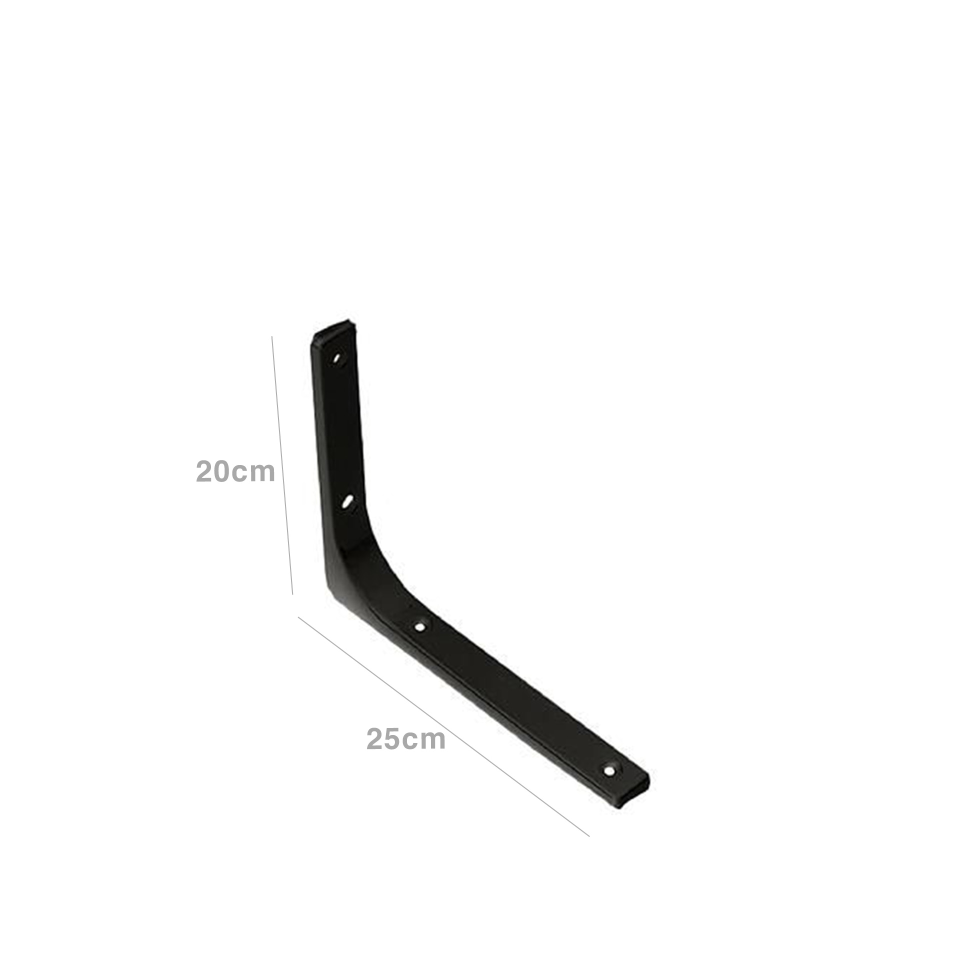 Esquadro Parede Inox Preto 200X250mm