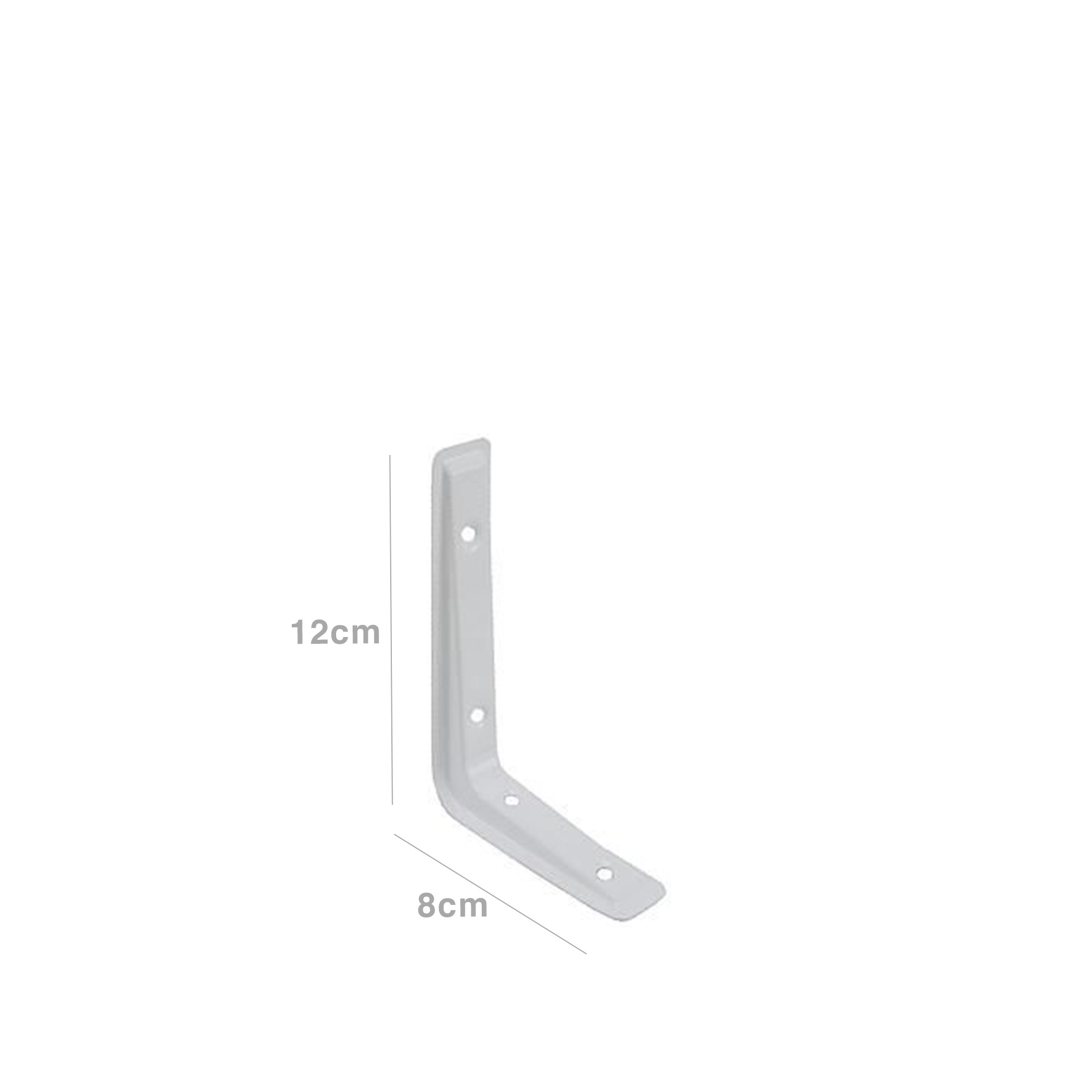 Esquadro Parede Inox Branco 80X120mm