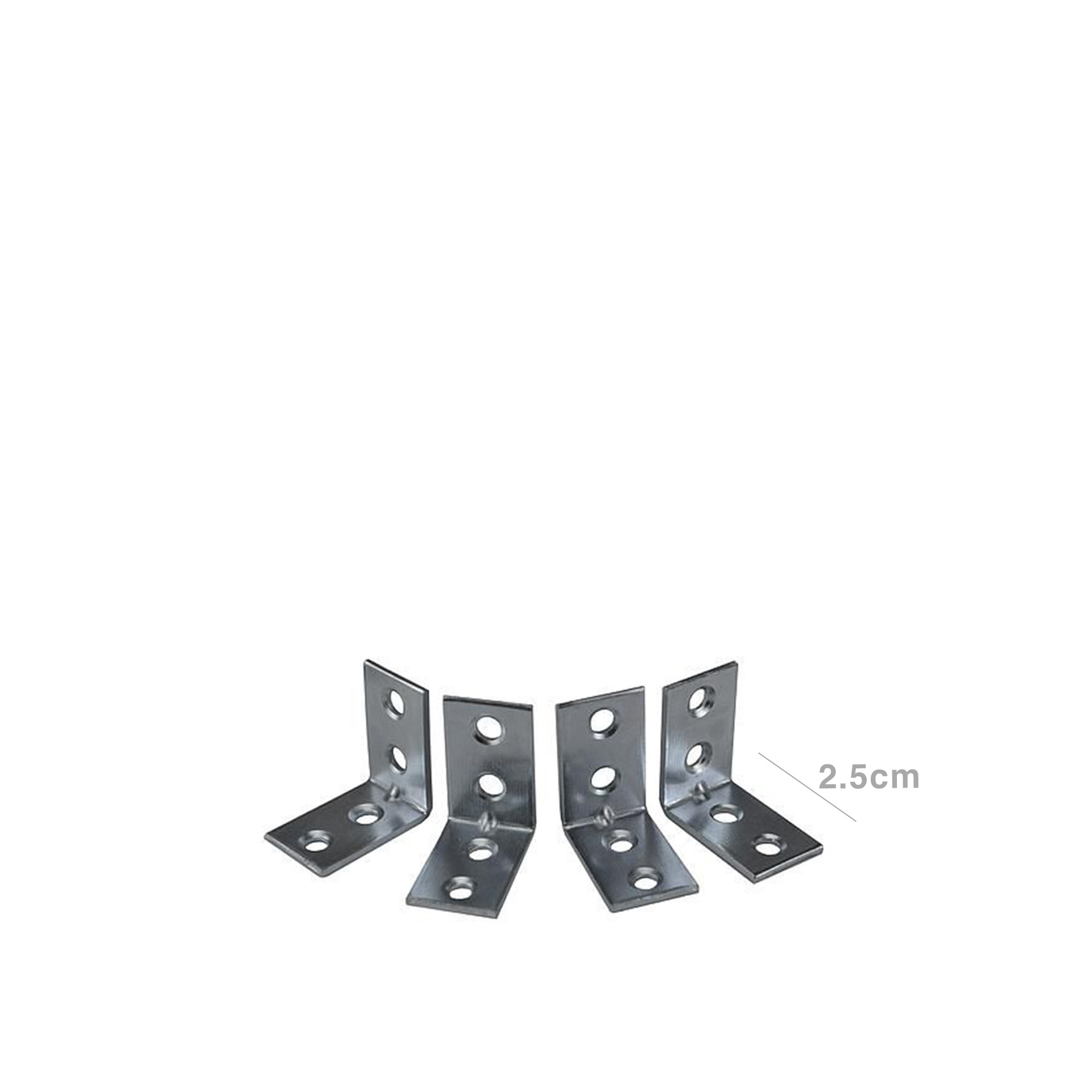 Esquadro Perfurado Inox Cinzento 25X25mm