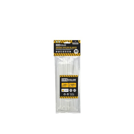 Abraçadeira Nylon Branco 3.6X150mm Pack 40 - Image product