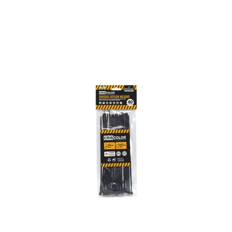 Abraçadeira Nylon Preto 3.6X150mm Pack 40 - Image product