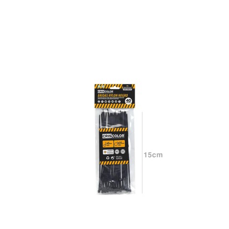 Abraçadeira Nylon Preto 3.6X150mm Pack 40 - Image product