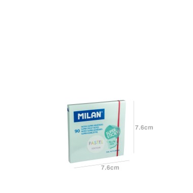 Bloco Notas Aderentes Super Adesivas Azul Pastel 90 Folhas 76X76mm