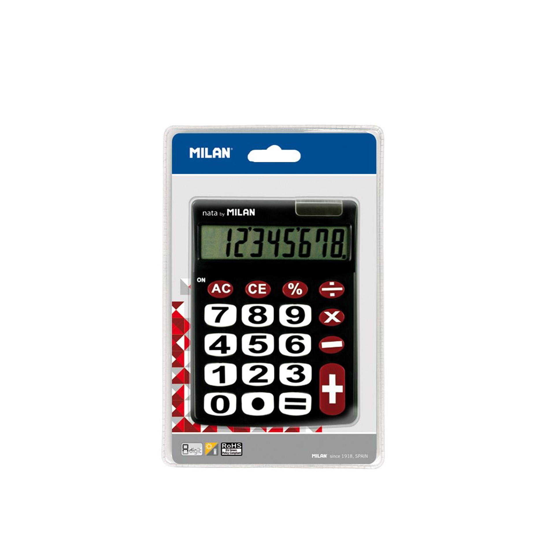 Calculadora Milan Preto 8 Dígitos