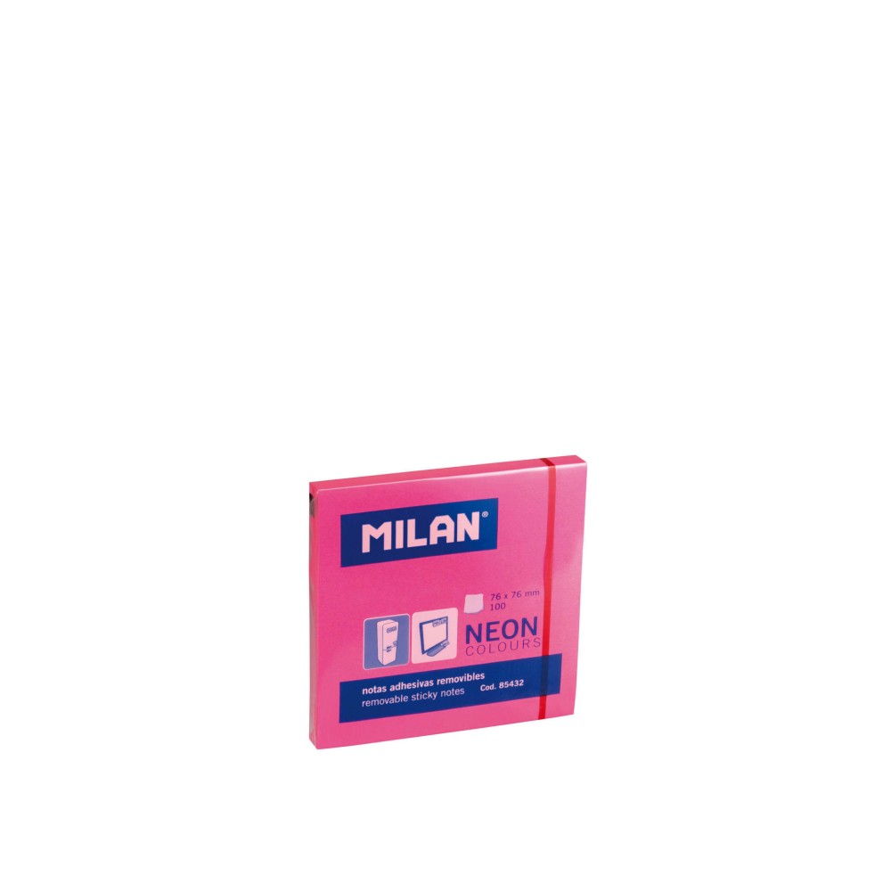 Bloco Notas Aderentes Milan Fluo 100 Folhas 76X76m