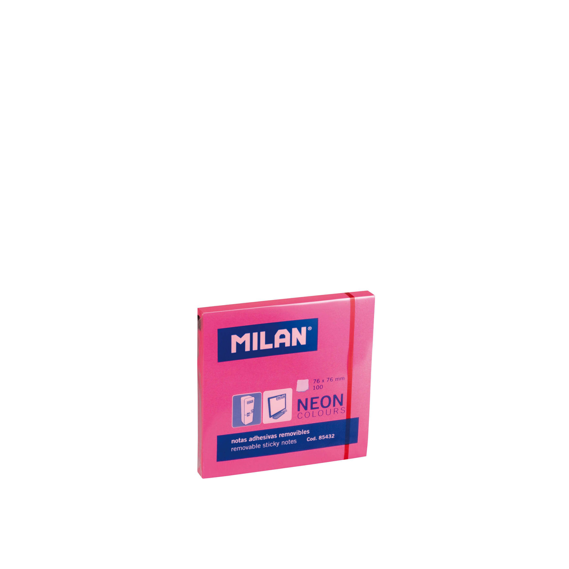 Bloco Notas Aderentes Milan Fluo 100 Folhas 76X76m