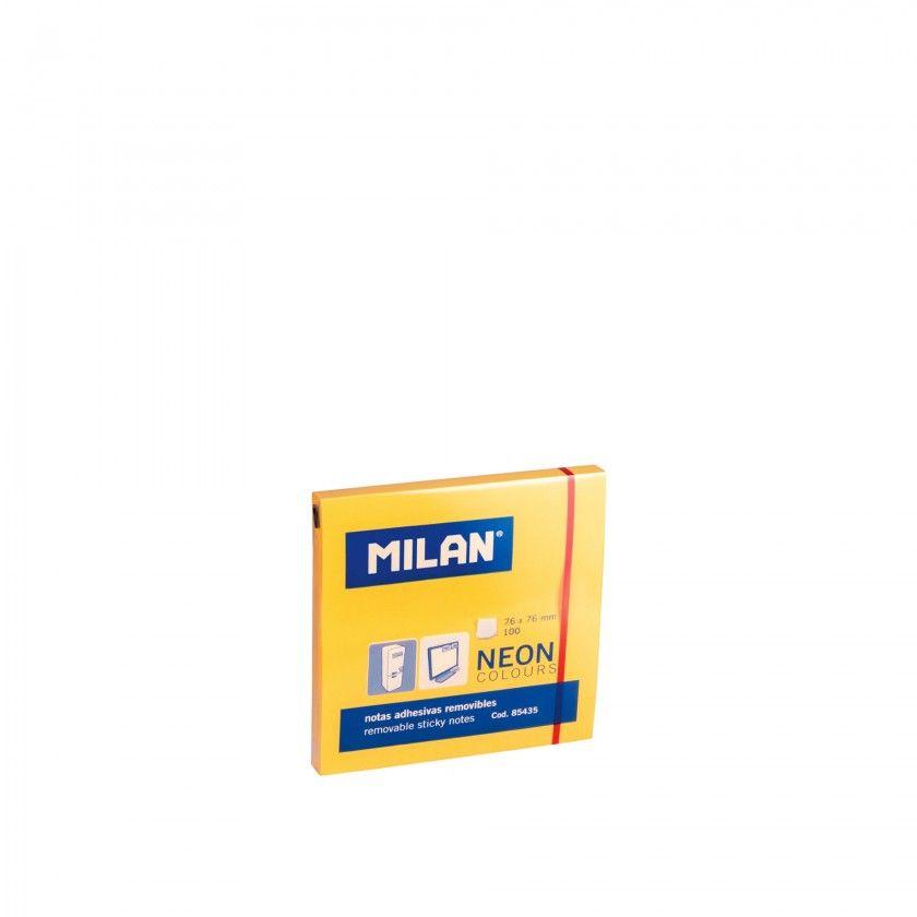 Bloco Notas Aderentes Milan Fluo 100 Folhas 76X76m