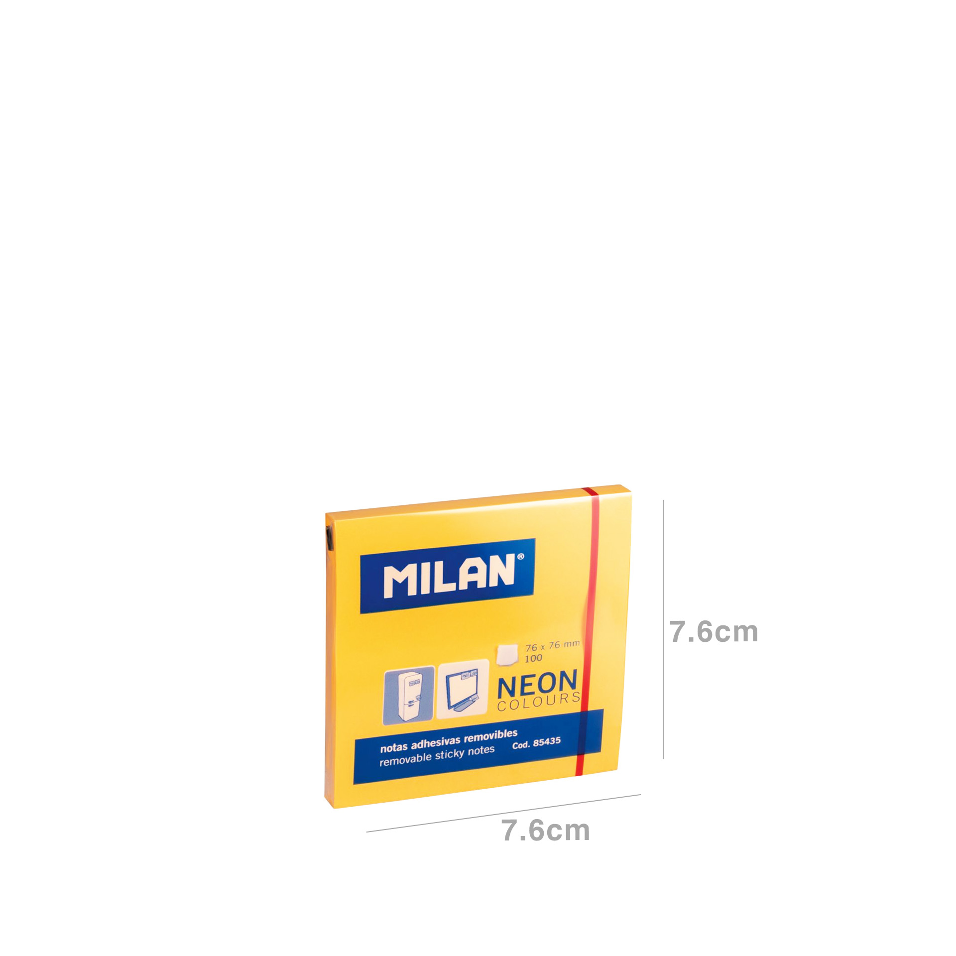 Bloco Notas Aderentes Milan Fluo 100 Folhas 76X76m