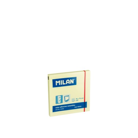 Bloco Notas Aderentes Milan Amarelo 100 Folhas 76X76mm - Image product