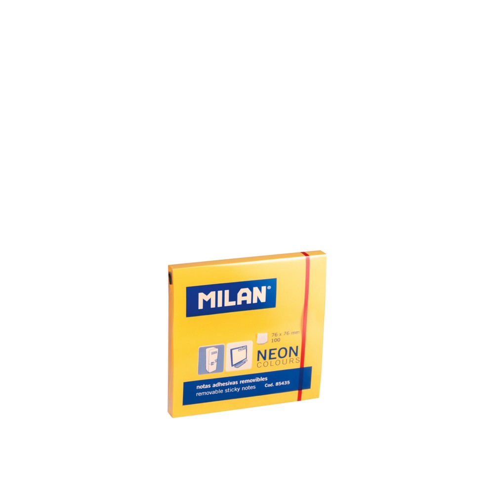 Bloco Notas Aderentes Milan Fluo 100 Folhas 76X76m