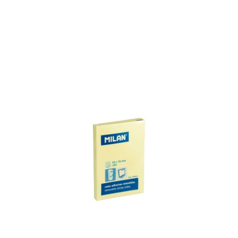 Bloco Notas Aderentes Milan Amarelo 100 Folhas 50X76mm - Image product