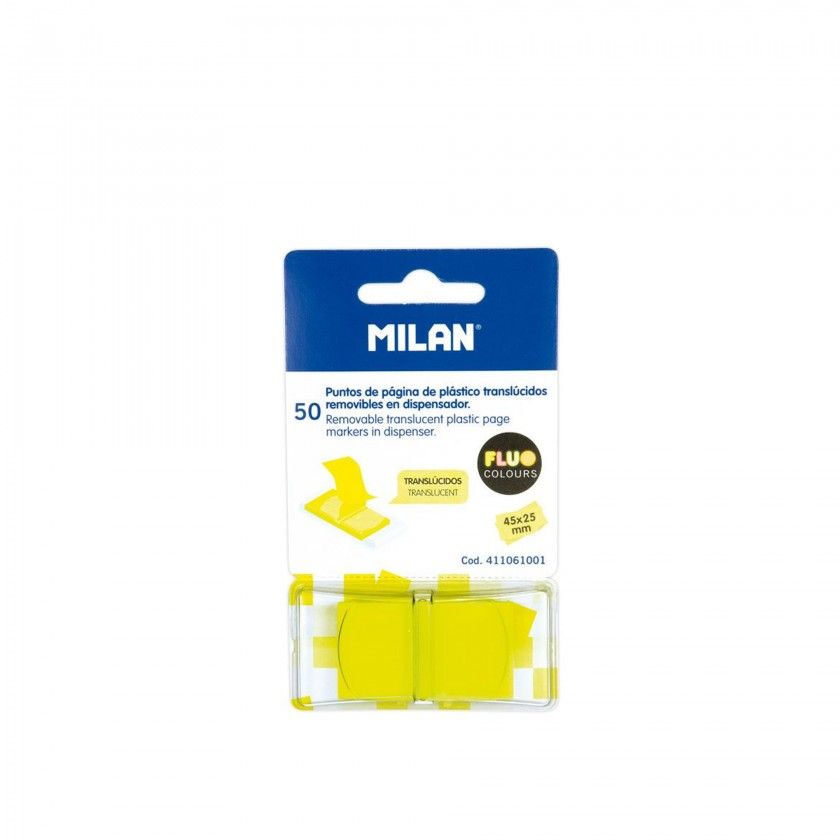 Bloco Marcadores de Página Plástico Amarelo 50 Unidades Bloco Marcadores de Página Plástico Amarelo 50 Unidades